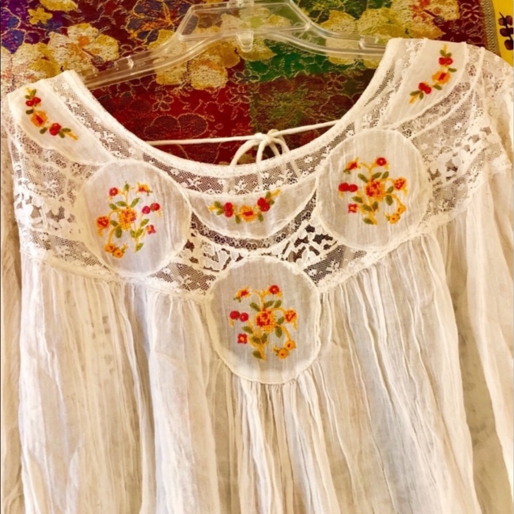 🌺🎉HP🎉🌺 NWT Free People Secret Garden Lace Blouse - Picture 5 of 14